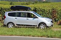 Dachbox Hapro Carver 430 Liter auf einem Dacia Lodgy Van